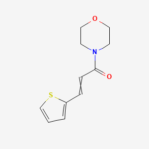 molecular formula C11H13NO2S B14565453 Morpholine, 4-[1-oxo-3-(2-thienyl)-2-propenyl]- CAS No. 61859-30-1