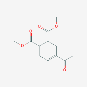 molecular formula C13H18O5 B14565458 Dimethyl 4-acetyl-5-methylcyclohex-4-ene-1,2-dicarboxylate CAS No. 61346-02-9