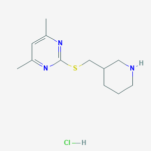 4,6-Dimethyl-2-((piperidin-3-ylmethyl)thio)pyrimidine hydrochloride