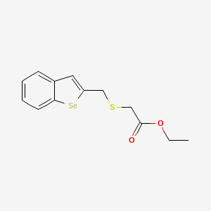 molecular formula C13H14O2SSe B14565483 Ethyl {[(1-benzoselenophen-2-yl)methyl]sulfanyl}acetate CAS No. 61775-97-1