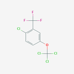 molecular formula C8H3Cl4F3O B1456549 1-Chloro-4-(trichloromethoxy)-2-(trifluoromethyl)benzene CAS No. 1417567-18-0