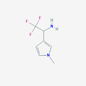 molecular formula C7H9F3N2 B1456550 2,2,2-trifluoro-1-(1-methyl-1H-pyrrol-3-yl)ethan-1-amine CAS No. 511522-47-7