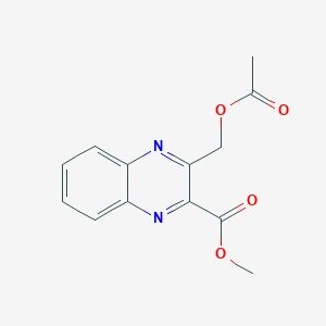 molecular formula C13H12N2O4 B14565534 Methyl 3-[(acetyloxy)methyl]quinoxaline-2-carboxylate CAS No. 61522-55-2