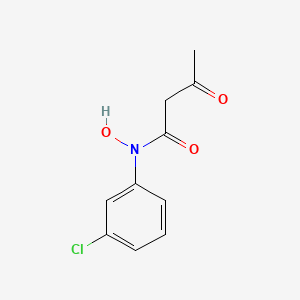 molecular formula C10H10ClNO3 B14565544 Butanamide, N-(3-chlorophenyl)-N-hydroxy-3-oxo- CAS No. 61563-97-1