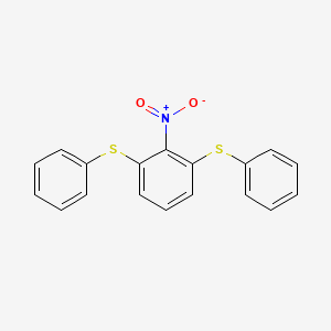 molecular formula C18H13NO2S2 B1456556 Benzene, 2-nitro-1,3-bis(phenylthio)- CAS No. 98119-89-2
