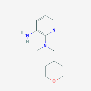 molecular formula C12H19N3O B1456560 N2-Methyl-N2-(tetrahydro-2H-pyran-4-ylmethyl)-2,3-pyridinediamine CAS No. 1219967-73-3