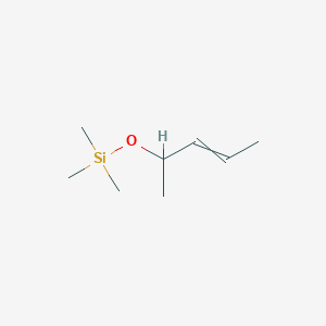 molecular formula C8H18OSi B14565629 Trimethyl[(pent-3-en-2-yl)oxy]silane CAS No. 61676-51-5