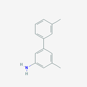 molecular formula C14H15N B1456564 3-甲基-5-(3-甲苯基)苯胺 CAS No. 1368804-06-1