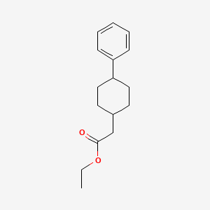 molecular formula C16H22O2 B1456565 2-(4-苯基环己基)乙酸乙酯 CAS No. 411238-92-1