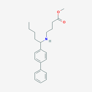 molecular formula C22H29NO2 B14565651 Methyl 4-{[1-([1,1'-biphenyl]-4-yl)pentyl]amino}butanoate CAS No. 61454-86-2