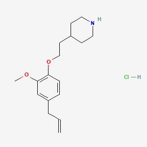 molecular formula C17H26ClNO2 B1456567 4-[2-(4-Allyl-2-methoxyphenoxy)ethyl]piperidine hydrochloride CAS No. 1220029-75-3