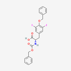 molecular formula C24H21I2NO5 B14565687 O-Benzyl-N-[(benzyloxy)carbonyl]-3,5-diiodo-L-tyrosine CAS No. 61445-30-5