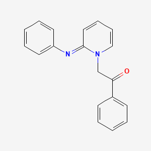 molecular formula C19H16N2O B14565713 1-Phenyl-2-[(2E)-2-(phenylimino)pyridin-1(2H)-yl]ethan-1-one CAS No. 61514-07-6