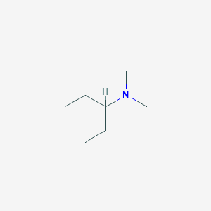 molecular formula C8H17N B14565719 N,N,2-Trimethylpent-1-en-3-amine CAS No. 61308-01-8