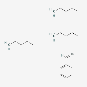 molecular formula C22H39Ta-3 B14565750 Benzylidenetantalum;pentane CAS No. 61716-30-1
