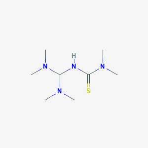 molecular formula C8H20N4S B14565756 N'-[Bis(dimethylamino)methyl]-N,N-dimethylthiourea CAS No. 61296-27-3