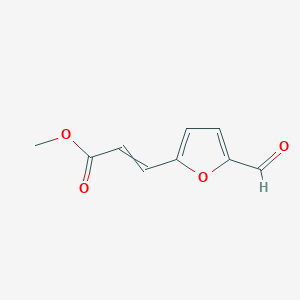 molecular formula C9H8O4 B1456579 2-Propenoic acid, 3-(5-formyl-2-furanyl)-, methyl ester CAS No. 94719-60-5