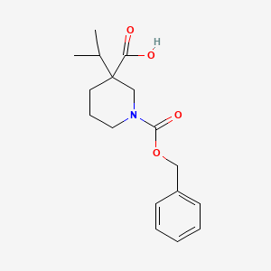 molecular formula C17H23NO4 B1456582 1-Cbz-3-isopropylpiperidine-3-carboxylic Acid CAS No. 1363165-90-5
