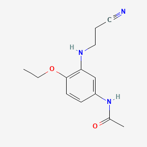 molecular formula C13H17N3O2 B14565829 N-{3-[(2-Cyanoethyl)amino]-4-ethoxyphenyl}acetamide CAS No. 61679-29-6