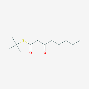 molecular formula C12H22O2S B14565835 Octanethioic acid, 3-oxo-, S-(1,1-dimethylethyl) ester CAS No. 61540-12-3