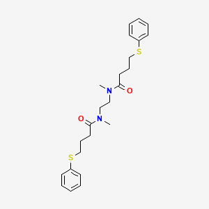 molecular formula C24H32N2O2S2 B14565856 N,N'-(Ethane-1,2-diyl)bis[N-methyl-4-(phenylsulfanyl)butanamide] CAS No. 61797-39-5