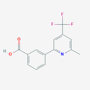 molecular formula C14H10F3NO2 B1456586 3-(6-Methyl-4-trifluoromethyl-pyridin-2-yl)-benzoic acid CAS No. 1311279-09-0
