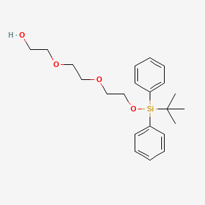 molecular formula C22H32O4Si B1456587 2,2-Dimethyl-3,3-diphenyl-4,7,10-trioxa-3-siladodecan-12-OL CAS No. 147526-49-6