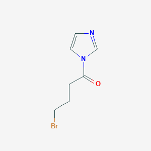 molecular formula C7H9BrN2O B14565871 4-Bromo-1-(1H-imidazol-1-yl)butan-1-one CAS No. 61540-29-2