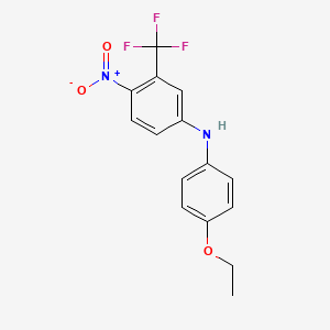 molecular formula C15H13F3N2O3 B14565887 N-(4-Ethoxyphenyl)-4-nitro-3-(trifluoromethyl)aniline CAS No. 61587-16-4