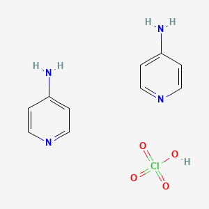 molecular formula C10H13ClN4O4 B14565888 Perchloric acid;pyridin-4-amine CAS No. 61568-98-7