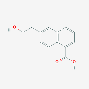 molecular formula C13H12O3 B1456592 6-(2-Hydroxyethyl)-1-naphthoic acid CAS No. 614754-39-1