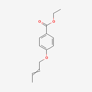 molecular formula C13H16O3 B14565922 Ethyl 4-[(but-2-en-1-yl)oxy]benzoate CAS No. 61493-58-1