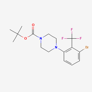 molecular formula C16H20BrF3N2O2 B1456593 tert-Butyl 4-(3-bromo-2-(trifluoromethyl)-phenyl)piperazine-1-carboxylate CAS No. 1774897-58-3
