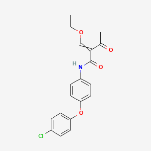 molecular formula C19H18ClNO4 B14565951 N-[4-(4-Chlorophenoxy)phenyl]-2-(ethoxymethylidene)-3-oxobutanamide CAS No. 61643-71-8