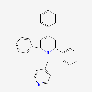 molecular formula C29H24N2 B14565963 Pyridine, 1,2-dihydro-2,4,6-triphenyl-1-(4-pyridinylmethyl)- CAS No. 61655-23-0