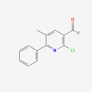 molecular formula C13H10ClNO B1456597 2-Chloro-5-methyl-6-phenylnicotinaldehyde CAS No. 876345-31-2