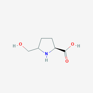 molecular formula C6H11NO3 B1456599 5-(羟甲基)-L-脯氨酸 CAS No. 61500-97-8