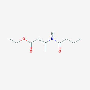 molecular formula C10H17NO3 B14565999 Ethyl 3-butanamidobut-2-enoate CAS No. 61541-12-6