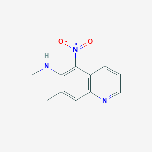 molecular formula C11H11N3O2 B014566 N,7-dimethyl-5-nitroquinolin-6-amine CAS No. 83407-41-4