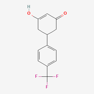 molecular formula C13H11F3O2 B1456602 3-Hydroxy-5-(4-trifluoromethyl-phenyl)-cyclohex-2-enone CAS No. 110165-98-5