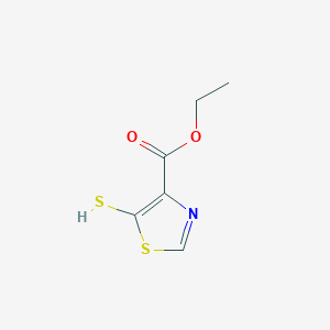 molecular formula C6H7NO2S2 B14566082 Ethyl 5-sulfanyl-1,3-thiazole-4-carboxylate CAS No. 61830-02-2