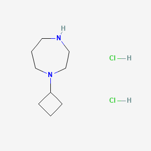 molecular formula C9H20Cl2N2 B1456614 1-Cyclobutyl-[1,4]diazepanedihydrochloride CAS No. 851048-49-2