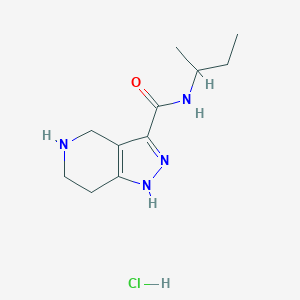 molecular formula C11H19ClN4O B1456615 N-(sec-Butyl)-4,5,6,7-tetrahydro-1H-pyrazolo[4,3-c]pyridine-3-carboxamide hydrochloride CAS No. 1220034-44-5