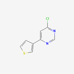molecular formula C8H5ClN2S B1456617 Pyrimidine, 4-chloro-6-(3-thienyl)- CAS No. 898546-96-8