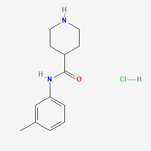molecular formula C13H19ClN2O B1456620 N-(3-Methylphenyl)-4-piperidinecarboxamide hydrochloride CAS No. 1220036-93-0