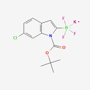 molecular formula C13H13BClF3KNO2 B1456622 Potassium 1-Boc-6-chloroindole-2-trifluoroborate CAS No. 1073468-33-3