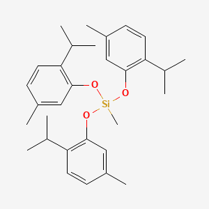 molecular formula C31H42O3Si B14566244 Methyltris[5-methyl-2-(propan-2-yl)phenoxy]silane CAS No. 61435-23-2