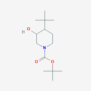 molecular formula C14H27NO3 B1456627 Tert-butyl 4-tert-butyl-3-hydroxypiperidine-1-carboxylate CAS No. 1188265-71-5