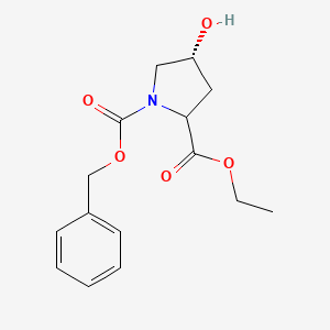 (4R)-1-Benzyl 2-ethyl 4-hydroxypyrrolidine-1,2-dicarboxylate