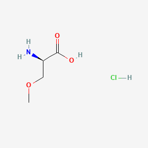 molecular formula C4H10ClNO3 B1456637 (R)-2-Amino-3-methoxypropanoic acid hydrochloride CAS No. 86118-10-7